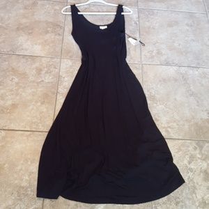 Black strapless summer maternity dress